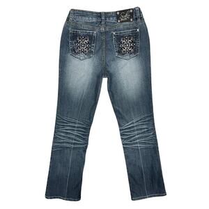 Suko Embellished Straight Leg Jeans Size 8 Country Cowgirl Rodeo Bling Casual